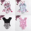 Swimwear Babymeisjes Swimwear Peuter Kids Swimsuit Bikini Bikini Flower Girls Zomer Strandkleding Backless Kinderen Badenpak voor 15 jaar kinderen