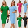 Basic Casual Dresses Designer Dress Dress Tiktok 2024 Lente/zomer Elegante stijl Boog Professionele jurk Plus Size lange rok