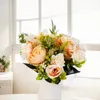 Decoratieve bloemen 31 cm kunstmatige flowe pioenroze