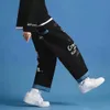 Calça masculina calça corredor letra de temperatura impressa vestido de temperatura de hip-hop roupas masculas roupas masculinas