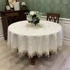 Mesa redonda de mantel de mantel para el mantel hogar de encaje para el hogar Europa Decoración del polvo del hogar bordado