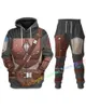 Les survêtements masculins Dark Cos Vader Cosplay Anime uniforme 3D Hoodies à hommes imprimés costumes de mode Sweat-shirt Sweatpants de conception Tracksuit 2 pièces T240505