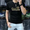 2024 NOUVEAU créateur de mode masculin de style marque T-shirt de luxe en coton T-shirts lâches décontractés Summer Souches courtes blanches Black Men Femmes Top Sports Tshirts Taille M-5xl