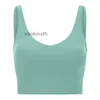 Designer ll-tops sexy women yoga Sport Underwear Bra Sports Vest Fitness Tops Couleur solide Shirts avec tasses amovibles Crops