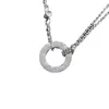 Designer Craitrie Nacklace Nouveau collier Seiko Womens plaqué avec une chaîne de col rond de style diamant de style luxe et de luxe de luxe de 18 km