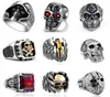 Gothic Punk Mens Edelstahl Ring Vintage Hip Hop -Schädel Ringe für Männer Steampunk Schmuckzubehör3383832