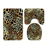 Matten Leopard Memory Foam Bad Teppich Wildtier Big Katze Haut Schmetterling sexy Frau Jaguar Safari Brown Badezimmer Matte Set Toilettendeckel Abdeckung