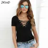 Women's T-Shirt DICLOUD Fashion V-neck T-shirt Womens New Summer Black Womens Top Short sleeved Lace Hollow Shirt T-shirtL2405