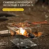 Grills Camping Folding Campfire Charcoal BBQ Grill Grill in acciaio inossidabile BARBECUE NET TIPO FRIFEWOOD STUAGGI MINI BBQ CAMPIO CAMPA