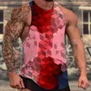 Tops da uomo Sport Sports Running Fitness giubbotto senza maniche da equipaggiamento stampato 3D Top oversize Y2K Summer Casual T-shirt traspirante