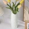 Vases Nordic Flower Vase White Plastic Pot Home Salon Room Ornement Ornement de mariage Arrangement floral décor