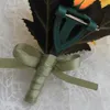 Broschen 1pcs Charme Handgelenk Braut Blumen Bräutigam Boutonniere Künstliche Korsage Hochzeitsfeierzubehör