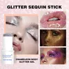 Body Glitter Hair Body Glitter Stick Make -up Face Flash Burst Eyeshadow Beauty Dazzling Lip Eye Gel Sequins Festival Makeup Cosmetics D240503