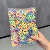 50 st/parti 100 st färgglad grundläggande nylon ealstic hårband för flickor hästsvans håll scrunchie gummiband barn mode baby hårtillbehör