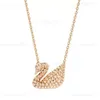 Mode kvinnor diamant halsband 14k guld svan designer halsband diamanthänge ins stil designer halsband känslomässiga gåva smycken för kvinnor att uttrycka sina kärlekar
