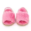 Sandali neonati neonato sandali estivi con pelliccia faux sola sola scarpe vestite per culitta appena nate