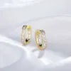 Boucles d'oreilles cerceaux Jinao 2024 Cravejado Square de haute qualité 5a Zircon cube Ziron et femmes bijoux pour cadeau