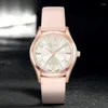 Wristwatches DOXA Ladies Quartz Watch Business Casual Round Dial Pink Strap 10Bar Waterproof High-end Atmosphere