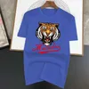 Men's T-Shirts Luxury Design Mens T-shirt Tiger Print Cotton Casual Strt Clothing Oversized Fashion Tops Male T Shirts Fr Shipping T240505