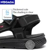Outdoor Summer Mens Sandals Breathable Sport Beach Shoes Plus Size NonSlip Casual Sandalis Black 240419