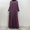 Vêtements ethniques modestes Abaya Femmes musulmanes à manches longues MAXI Robe Turquie Arabe Kaftan Dubai Eid Ramadan Islamic Party Party Jalabiya Vestidos