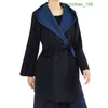 Cappotto da design da donna maxmaras womens nuovo cappotto con cappuccio di lana puro in due tonalità