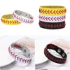 Autre fête des fêtes fournit une véritable mode couture en cuir 2022 bracelets bracelets unisexe softball baseball sportif bracelet bracelets je dhgjt