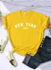 Dames T-shirt New York 199x Persoonlijkheidsbrief T-shirt Damesmodemerk Korte mouw Casual comfortabele T-shirt Summer T-shirtl2405