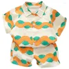 Одежда наборы летняя повседневная одежда мода Baby Boy's Set Set Top Shorts 2pcs Малыш Песчаной пляж наряды мягкий стиль