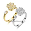 Designer Luxus -Schmuck Ring Vancllf Temperament Internet Promi rotieren vier Blattklee Ring für Frauen, die nicht vielseitiges Paar Accessoires verblassen