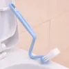 Set Curved Brush Cleaning Toilet Sshaped Curved Small Toilet Brush No Dead Angle Long Handle Small Cleaning Brush for Bathroom