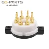 Amplificateur Gold plaqué octal 8pin PTFE TUBE SOBLET POUR KT88 EL34 6SN7 GZ34 5881 6V6 5U4G 6550 6J7