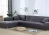 Color de color gris Couch Sofá Cover Cover Cover Covers para sala de estar Sectional Slip -Slippchair Muebles7869718