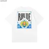 Rhude High-End-Designer-Kleidung für Mode Jugendbrief Arrow Standard Kurzarm T-Shirt für Männer und Frauen High Street lose halbe Ärmel mit 1: 1 Originaletiketten