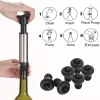 Werkzeuge Vakuumpumpenöffner mit 8 Kappen Weinflaschen Hausbrauen machen Barware Stopper Cocktail Getränkebriegel Accessoires Shaker Set Set