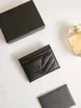En yüksek kaliteli lüks tasarımcı cüzdan fransa paris ekose havyar tarzı kadın mini kart sahipleri saf renk orijinal kutu ile gerçek deri koyun derisi doku çantası