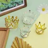 3 pezzi di candele decorazione per torta corona con decorazione della corona di perle ornamenti torta di compleanno regina corona decorazione diamanta corona