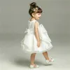 Vestidos de menina 2020 verão meninas de bebê vestido recém -nascido bebê branco vestido princesa para bebê mangas de aniversário traje infantil de festa de festa