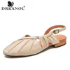 Sandales drkanol chaussures d'été femmes en cuir authentique à orteil boucle