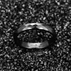 Anéis Nuncad novo preto de 4 mm de tungstênio anel