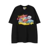Herren Galieriy Deitp T-Shirts Carshow Automobilausstellung Cartoon Kurzärärmische Herren Amerikanische Modemarke Loose Round Neck T-Shirt