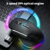 Multidevice Wireless Performance souris USB Bluetooth Backlit Rechargeable Ergonomic Souris pour MacPctabletipAdlaptop 240419