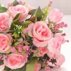 Fiori decorativi 1pc sposa con rosa della foresta occidentale