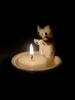 Portabandine candele gattino che scalda le zampe