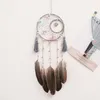 Figurine decorative Dream Catcher fatte fatte a mano retrò a vento retrò bohémian piuma orning ornamento camera da letto decorazione da parete decorazione per casa regali