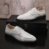 Casual Shoes Fashion Trend Black White Leather Loafers Men's Oxfords Formal Zapatillas Hombre