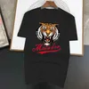 Men's T-Shirts Luxury Design Mens T-shirt Tiger Print Cotton Casual Strt Clothing Oversized Fashion Tops Male T Shirts Fr Shipping T240505