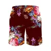 Pantalones cortos de talla grande para hombres 2024 clúster de flores fragmentados de verano pantalones de playa para hombres estampados digitales