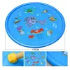 Summer Childrens Outdoor Play Water Games Mat Beach Lawn Inflable Sprokler Cushion Toys Cushion Gift Fun for Kids Baby 240423