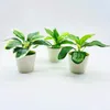 Decoratieve bloemen rekwisieten Desktop Ornament Home Decoratie Levensechte groen Pot Artificial Plants Bonsai Faux Grass Simulation Scindapsus